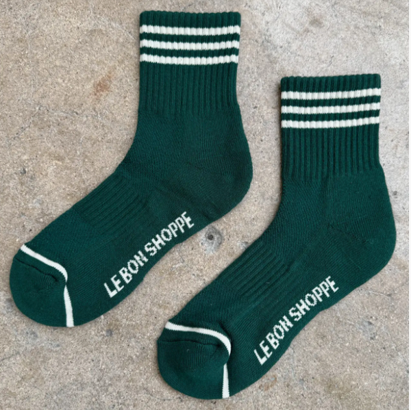 Le Bon Shoppe Girlfriend Socks - Hunter Green