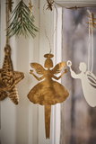 Gloria Hanging Angel Decoration- Brass