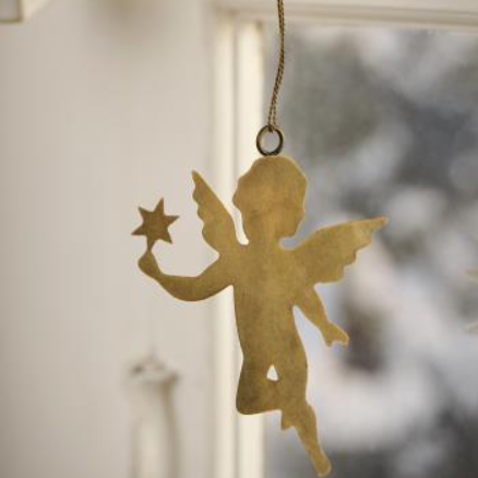 Hanging Angel Decoration Brass