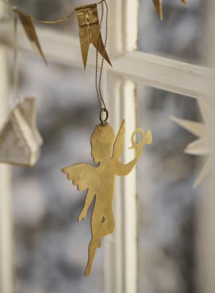 Hanging Angel Decoration Brass