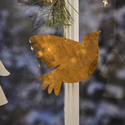 Hanging Bird With Wide Wing Decoration Brass