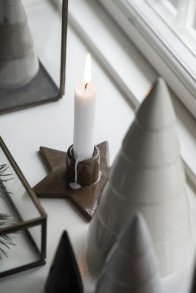 Star Candle Holder - Brown