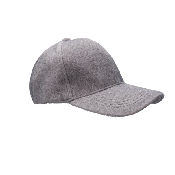 Black Colour Tanya Soft Cap - Light Grey