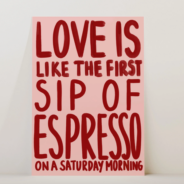 Love is Espresso Framed Print