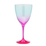 Anna & Nina Faded Turquoise Wine Glass