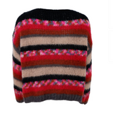 Black Colour Casey Multi Stripe Jumper - Berry