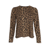 Black Colour - Zelda Leopard Long Sleeved Tee