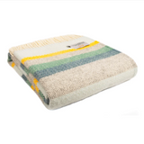 Illusion Stripe Pure New Wool Throw, Horizon