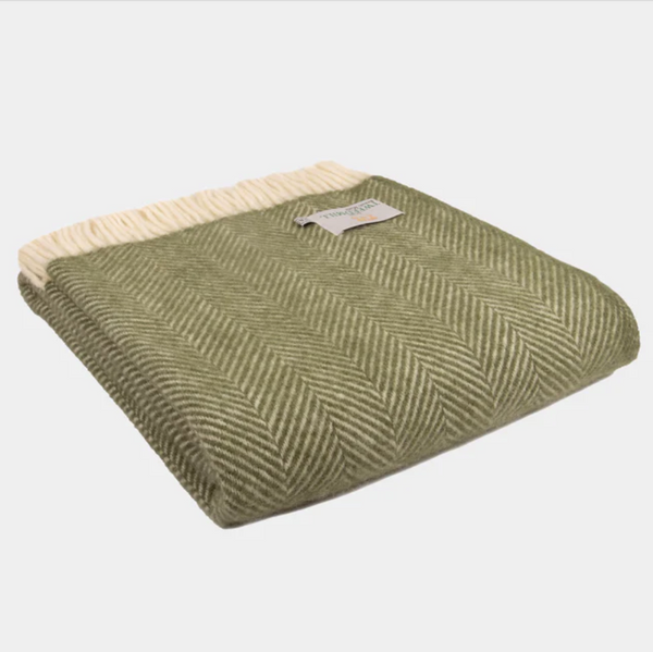 Lifestyle Fishbone Throw - Olive