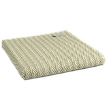 Organic Cotton Throw With Blanket Stitch - Olive/Cream