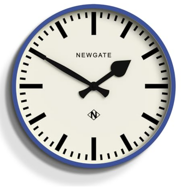 Newgate Railway Wall Clock - Cobalt Blue