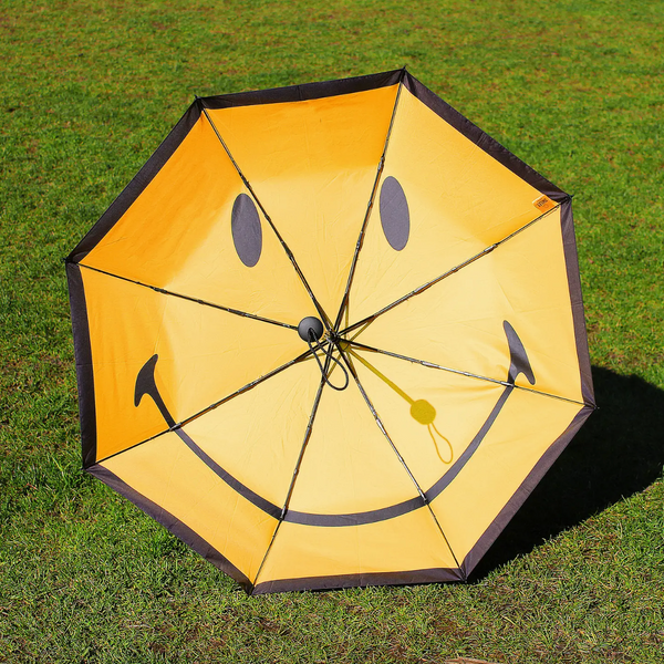 Smiley Umbrella - Black / Yellow