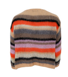 Black Colour Adelin Multi-Striped Cardigan - Peach Multi