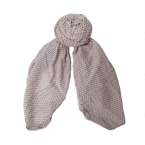 Black Colour Luca Scarf - Taupe