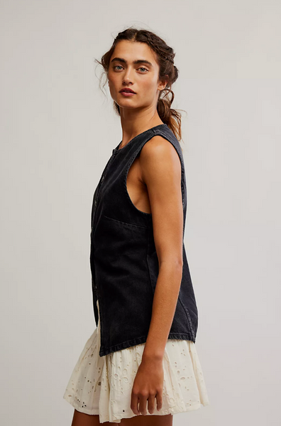 Free People - Aimee Vest - Black