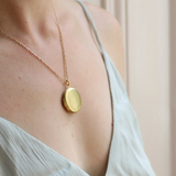 Silk Purse, Sows Ear Gold Locket Necklace