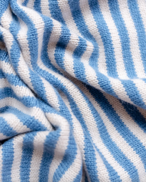 TBCo - Merino Wool Triangle Scarf - Blue Stripe