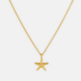 One & Eight Gold Starfish Necklace