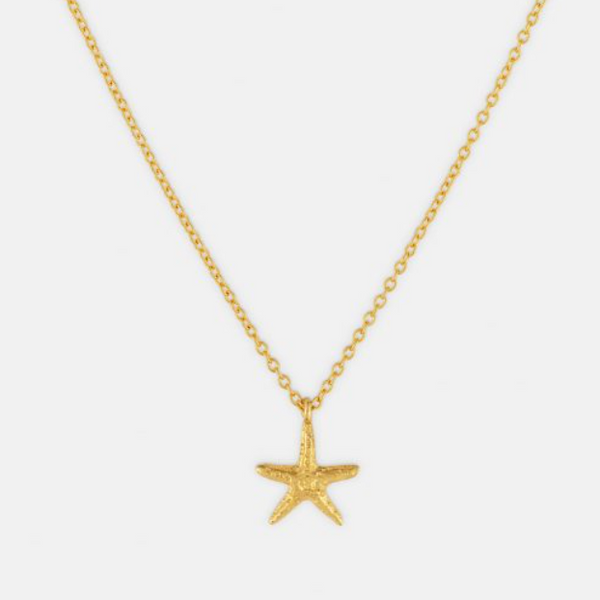 One & Eight Gold Starfish Necklace