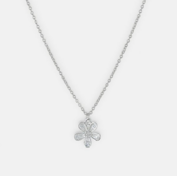 One & Eight Silver Forget Me Not Necklace