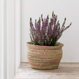 Seagrass and Cotton Planter Pink