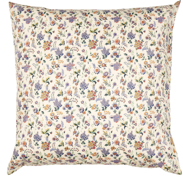 Ib Laursen Cushion with Purple & Brown Flowers