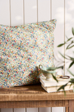 Ib Laursen Cushion with Blue, Green & Rust Flowers