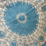 Stone Wash Suzani Throw - Blue