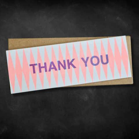 Thank You Postcard - Flouro Pink - Petra Boase