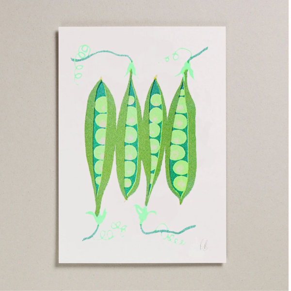 Risograph Print- Garden Peas