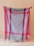 Tbco - Recycled Wool Blanket  Pink Micro Gingham