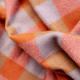 Tbco - Orange Gingham Recycled Wool Blanket