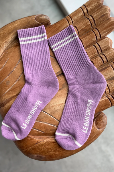 Le Bon Shoppe Boyfriend Socks - Grape