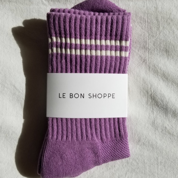 Le Bon Shoppe Boyfriend Socks - Grape