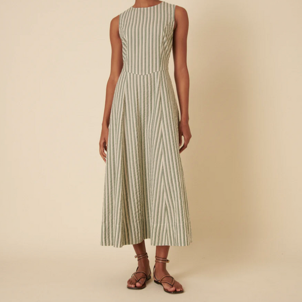 Nobody's Child Green Striped Cedar dress