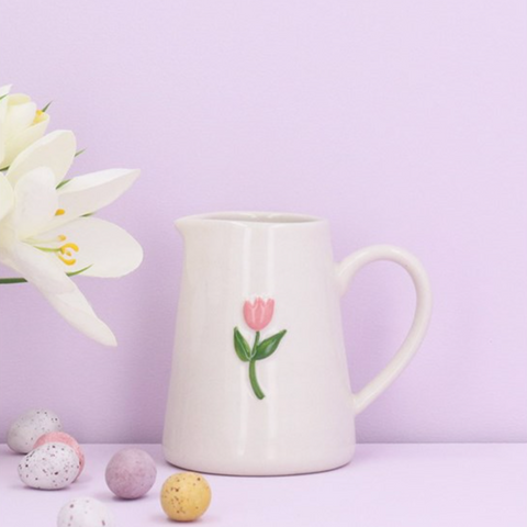 Mini Jug With Pink Tulip