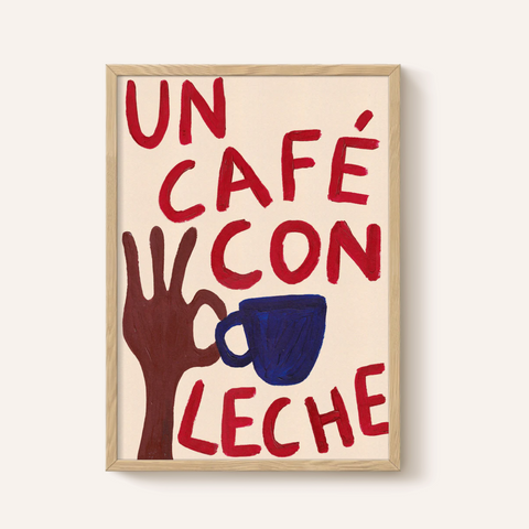 Abbie Franks - Café con leche Framed Print