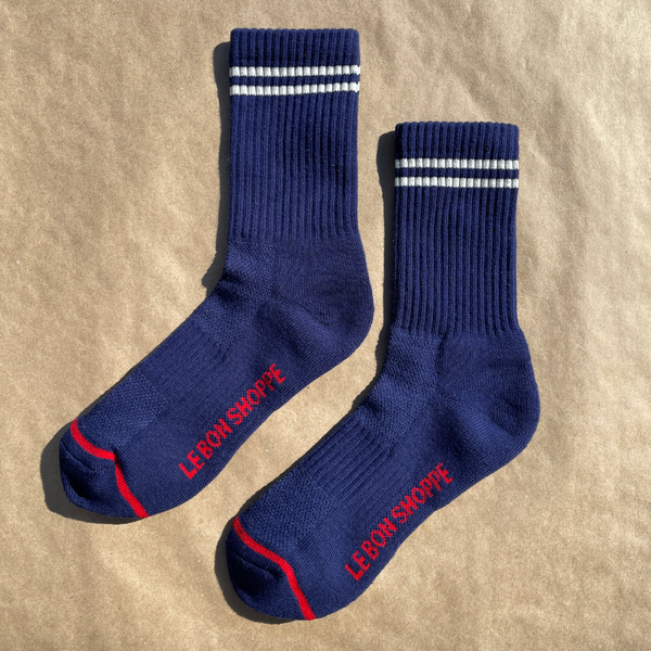 Le Bon Shoppe Boyfriend Socks - Navy