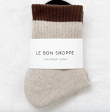 Le Bon Shoppe Colour Block Girlfriend Socks - Black Coffee