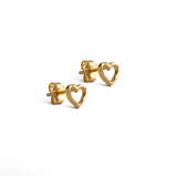 ENAMEL Copenhagen Gold Studs, Organic Heart