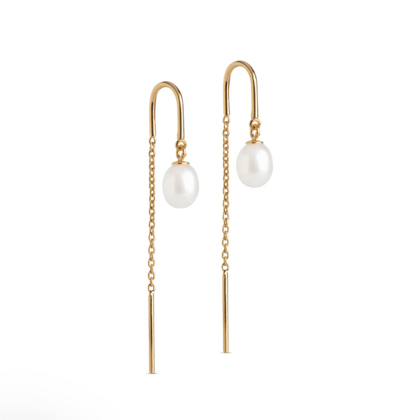 ENAMEL Copenhagen Gold Earrings, Eleanor Pearl