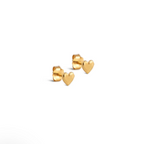 ENAMEL Copenhagen Heart Studs, Gold