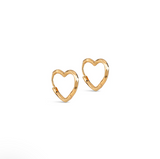 ENAMEL Copenhagen Organic Heart Hoops Small