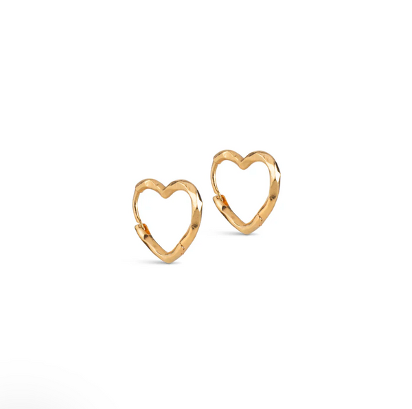 ENAMEL Copenhagen Organic Heart Hoops Small