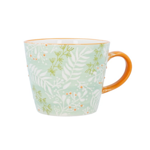 Pale Green Botanical Mug