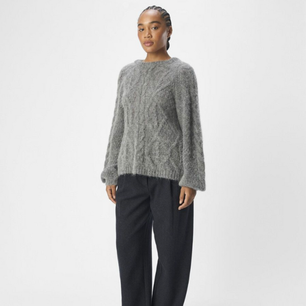 Object Smilla Knit - Grey Melange