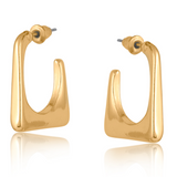 Big Metal London Hortense Organic Shape Earrings - Gold/Silver