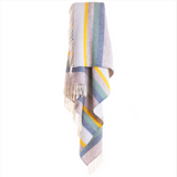 Illusion Stripe Pure New Wool Throw, Horizon