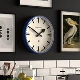 Newgate Railway Wall Clock - Cobalt Blue