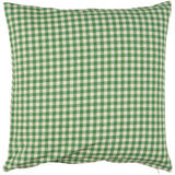 Ib Laursen Cushion Pelle Green with Small Natural Check